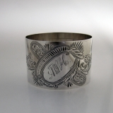 .Aesthetic Engraved Napkin Ring Sterling Silver 1880