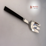 .Town and Country Serving Fork Allan Adler Sterling Silver Ebony 1950