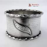 .Twisted Ribbon Bead Napkin Ring Coin Silver 1860 Lizzie