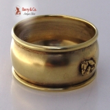 .Gold Nugget Sterling Silver Napkin Ring Birmingham 1930