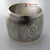 .Barrel Shaped French Sterling Silver Napkin Ring 