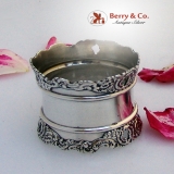 .Louvre Napkin Ring Floral Scroll Open Work Wallace Sterling Silver 1893 No Monogram