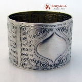.German Art Nouveau 800 Silver Napkin Ring 1890