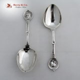 .Medallion 2 Table Spoon Wendt Sterling Silver 1862