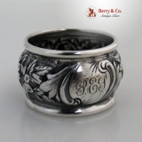 .Repousse Sterling Silver Napkin Ring 1890