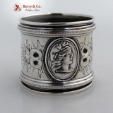 .Medallion Coin Silver Napkin Ring 1860