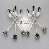 .Figural Bull Demitasse Spoons Black Starr And Frost 1890