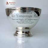 .The Dungannon Bowl  Pimlico Loser Weeper Vanderbilt 1950 Sterling Silver