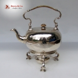 .George II Silver Hot Water Kettle and Stand London 1749