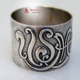 . USMA Napkin Ring Earl Shuman Gruver Class of 1923 Sterling Silver