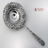 .Repousse Tea Strainer Sterling Silver Jenkins And Jenkins 1910