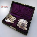 .Gothic Egg Spoons 4 William Gale 1847 Coin Silver 
