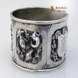 .Chinese Export Silver Napkin Ring Figural 1880