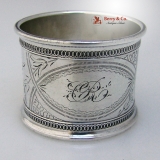 .Scroll Engraved Napkin Ring Gorham Sterling Silver 1890