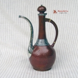 .Mixed Metals Turkish Coffee Pot Sterling Silver Copper Gorham 1883