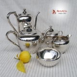.Arts and Crafts 5 Piece Tea and Coffee Set Karl Leinonen Sterling Silver 1940