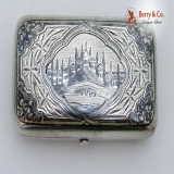 .Russian 84 Silver Niello Tobacco Box Moscow 1891