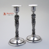 .Figural Candlesticks Sterling Silver Wallace 1890