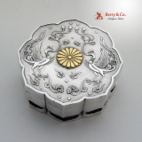.Beautiful Asian Dresser Box Sterling Silver 1900