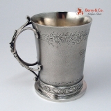 .Christening Cup Aesthetic Mask Handle Gorham 1872 Sterling Silver