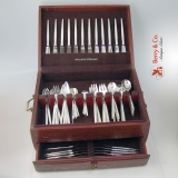 .Tulip Michelsen Service for 12 Sterling Silver Denmark 108 pieces 1950