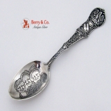.Louisiana Souvenir Spoon 3 Black Boys Bowl Watson 1900 Sterling Silver 