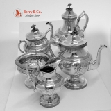 .Large 5 Piece Tea and Coffee Set 950 Ball Black and Co New Yourk 1880
