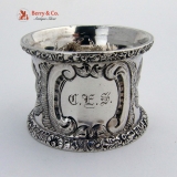 .Coin Silver Ornate Napkin Ring 1860