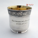 .Mother Goose Nursery Rhyme Cup Gorham Sterling Silver 1907