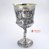 .Figural Goblet Trophy Sterling Silver Birmingham 1863