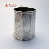 .Coin Silver Octagonal Cup Eoff and Phyfe 1845