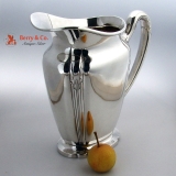 .Orchid Art Deco Water Pitcher Interntional Sterling Silver 1929 No Monogram