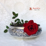 .Repousse Floral Bowl Whiting 1885 Sterling Silver No Monogram