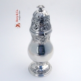 .Baroque Shell Scroll Shaker American Sterling Silver Loring Andrews 1890