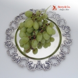 .Grape Serving Tray Open Work Scrill Sterling Silver 1900 FML