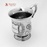 .Coin Silver Christening Cup Burrie 1860