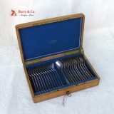 .Dutch Dessert Set 12 Boxed Forks Spoons 833 Silver 1895 No Monograms
