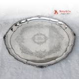.Large Round Serving Tray 800 Silver Austrian 1890