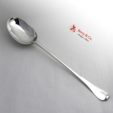 .Antique Queen Ann Large Stuffing Spoon Sterling Silver London 1718 Hitchcock