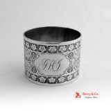 .Persian Rosette Napkin Ring Coin Silver 1875 JHI