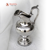 .American Coin Silver Large Cream Pitcher 1860