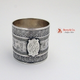 .Arabesque Napkin Ring Coin Silver 1875 Anaretta Tyler