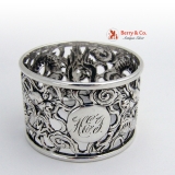 .Dragon Napkin Ring Chinese Export 1900 Sterling Silver