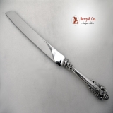 .Grande Baroque Bread Knife Sterling Silver Stainless 1941 No Monograms