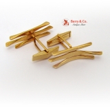 Modernist Hand Made Cufflinks 14 K Gold