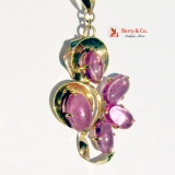 Retro Pendant Tourmaline 14 K Gold