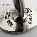 Oval Aztec Cufflinks Sterling Silver 14 K Gold