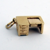 Vintage Charm Desk and Typewriter 14 K Gold