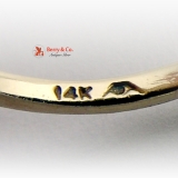 Diamond Engagement Ring 14 K Gold 3 Small Diamonds