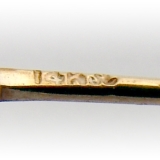 Vintage Round Brooch Amethysts Pearls 14 K Gold